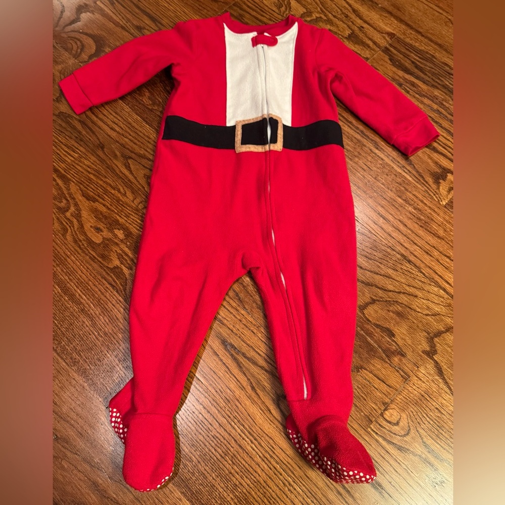 🎄🎅 Red Santa-18M Christmas One Piece